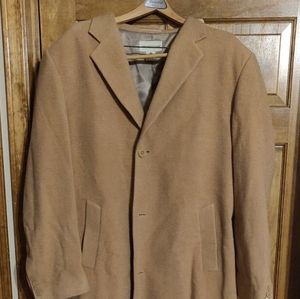 PRONTO UOMO (42L) Men's Wool Blend Camel Car Coat